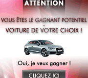 Gagnez la voiture de votre choix